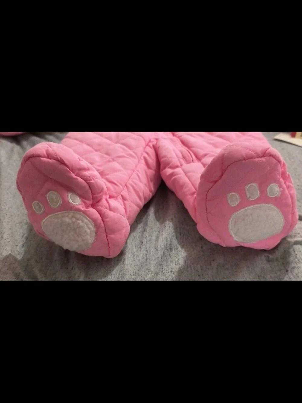 OshKosh B'gosh Pink Quilted Hooded Footed One-Piece